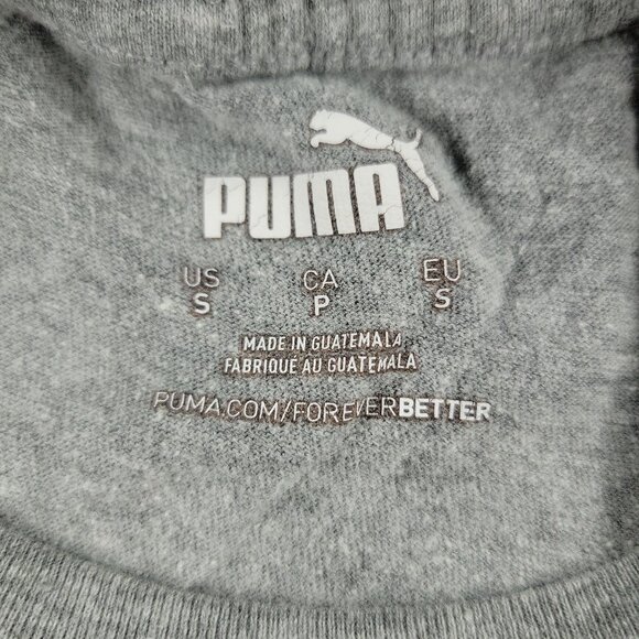 Puma Shirt Men Small Gray Logo Graphic Tee Crew Neck Short Sleeve Pullover Adult - Picture 13 of 15